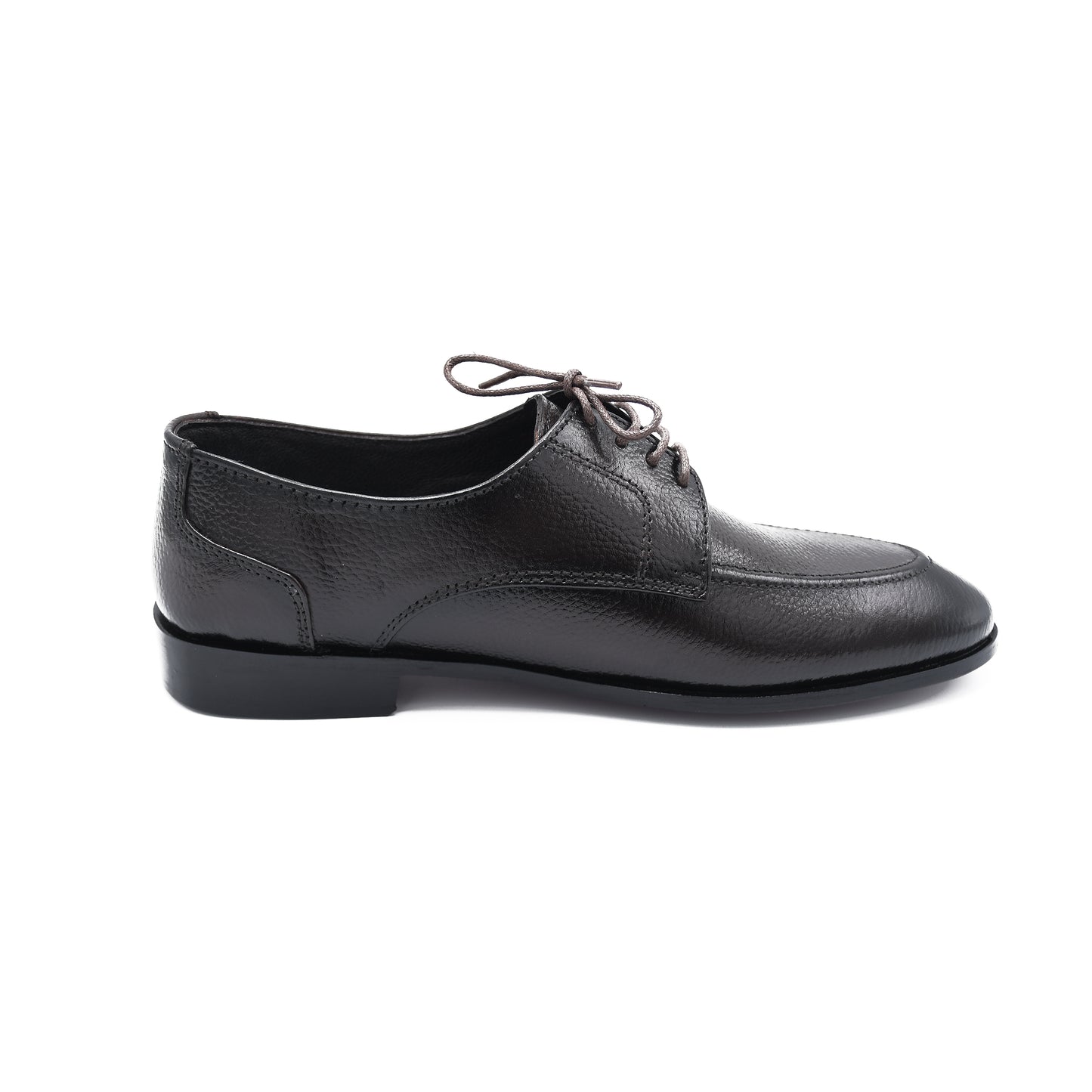 Dark Brown Matthew Solid Derby Shoes