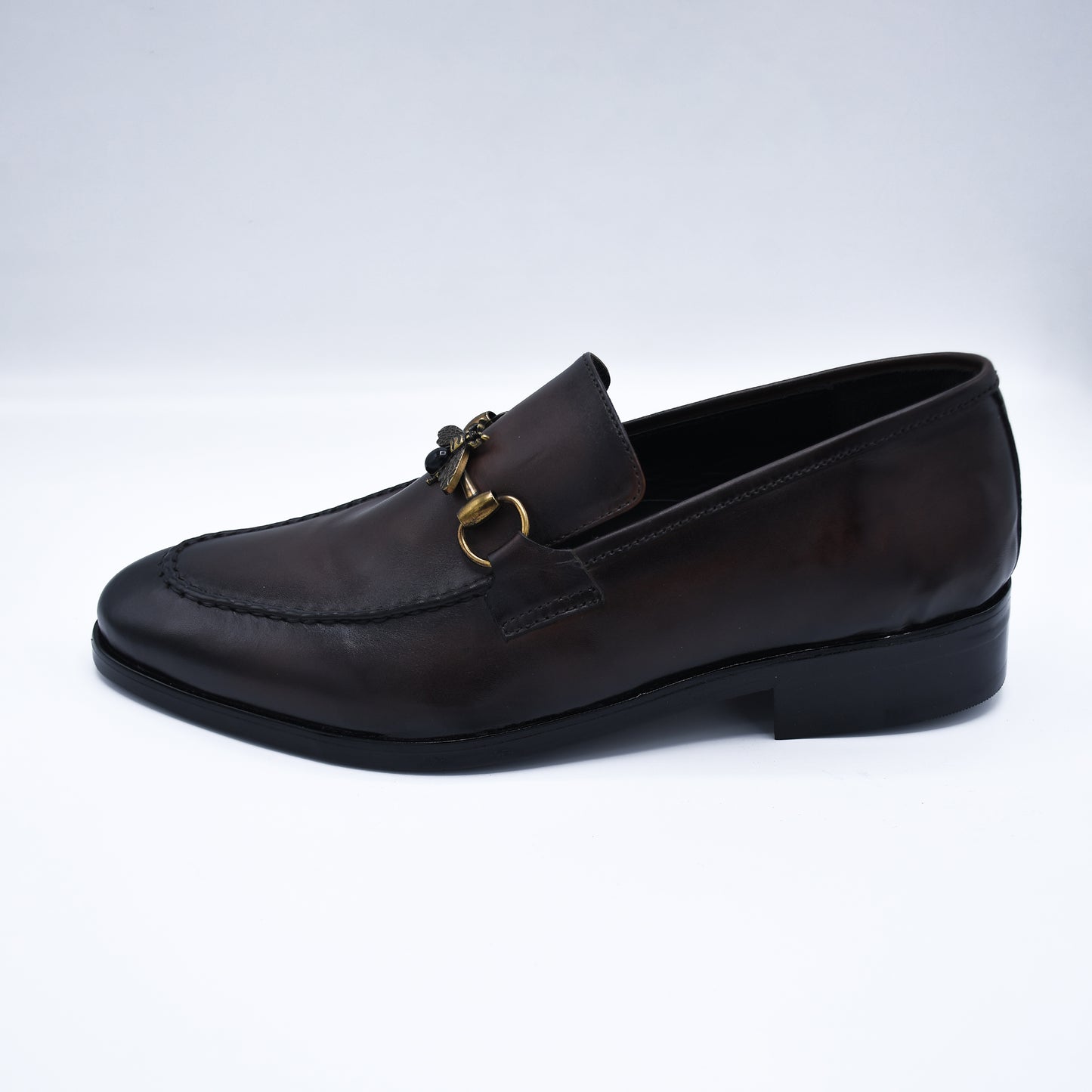 Elegant Butterfly Formal Shoe Slip-ons Brown