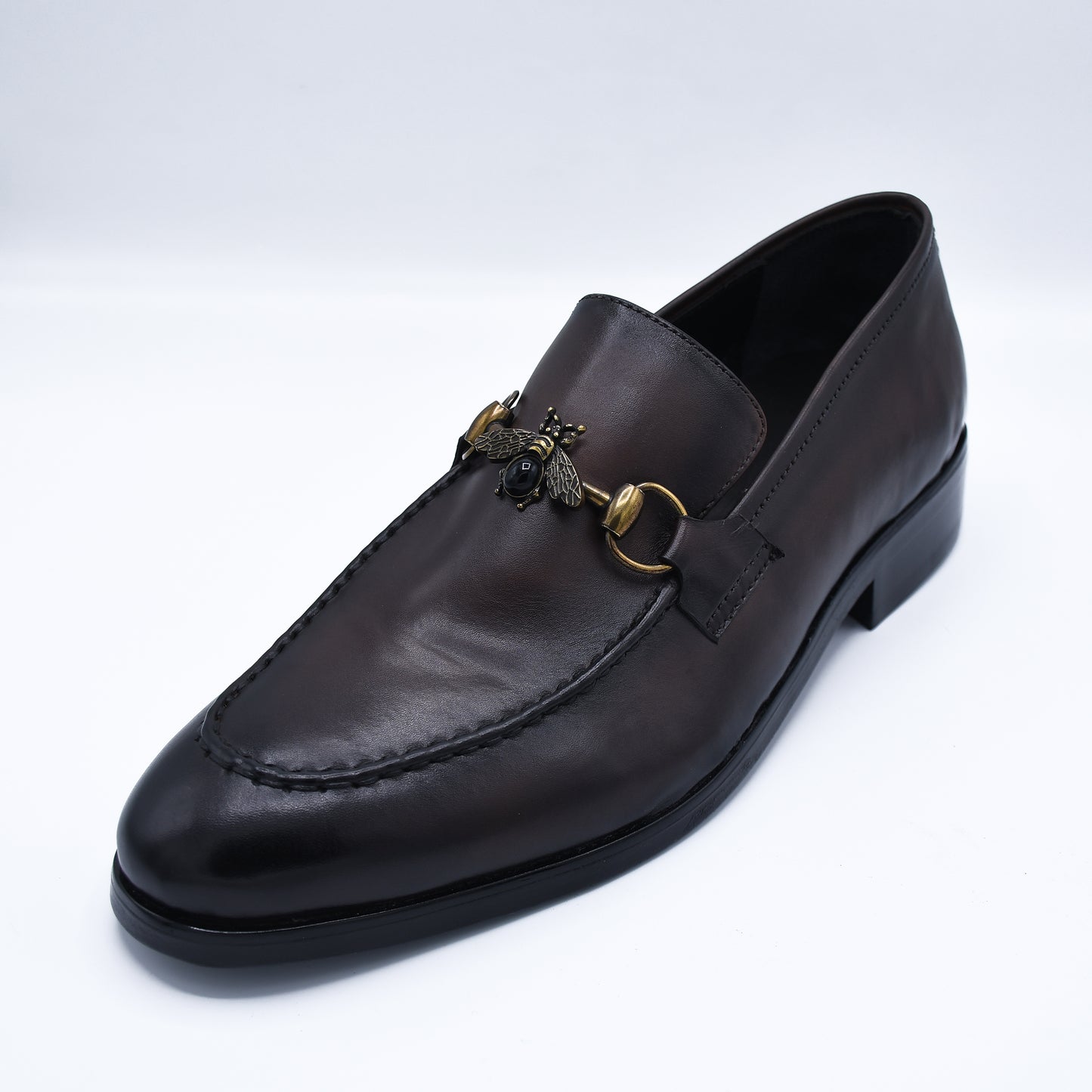 Elegant Butterfly Formal Shoe Slip-ons Brown