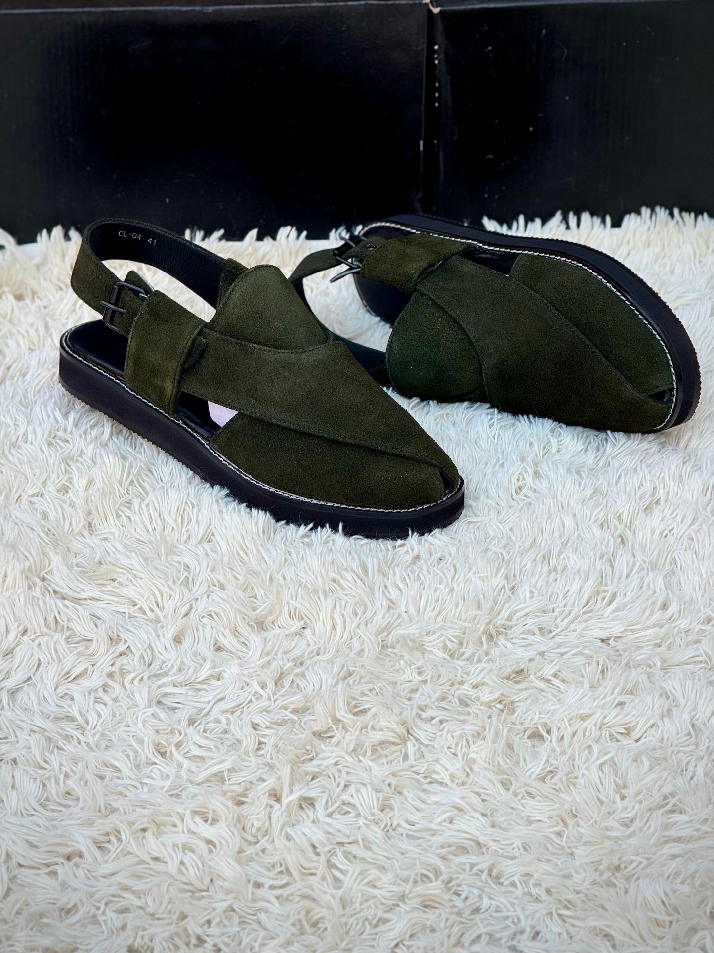 SUEDE GREEN LEATHER KHERI