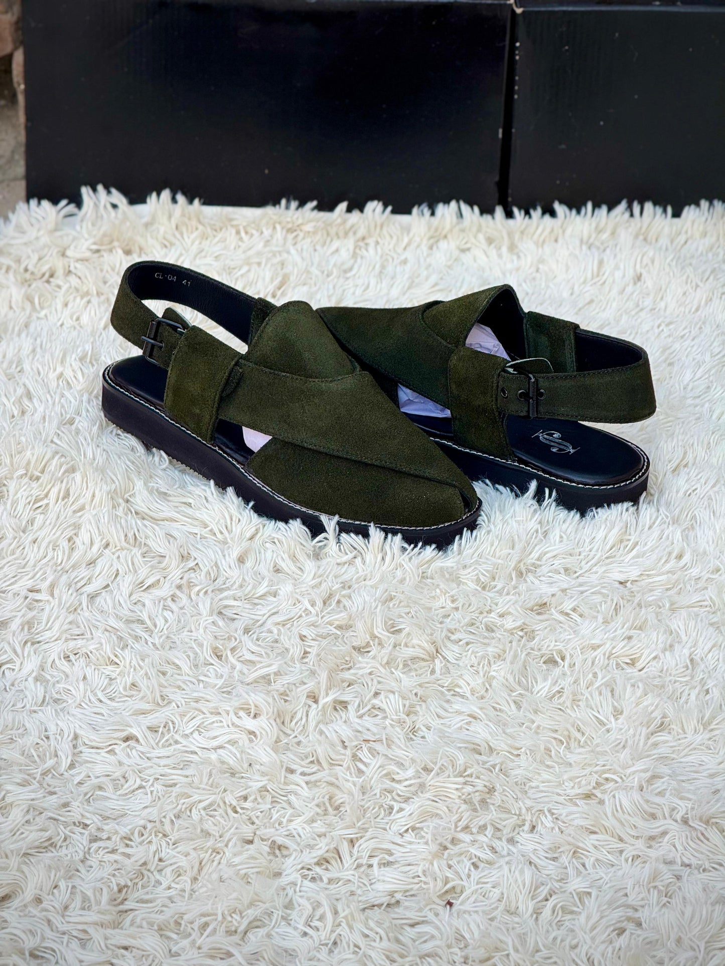 SUEDE GREEN LEATHER KHERI