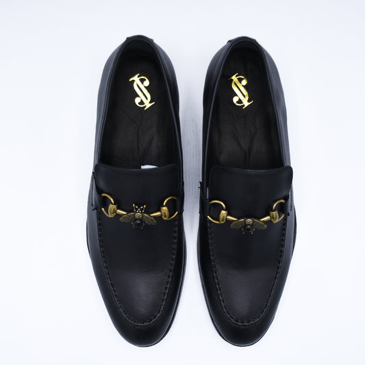 Elegant Butterfly Formal Shoe Slip-ons Black