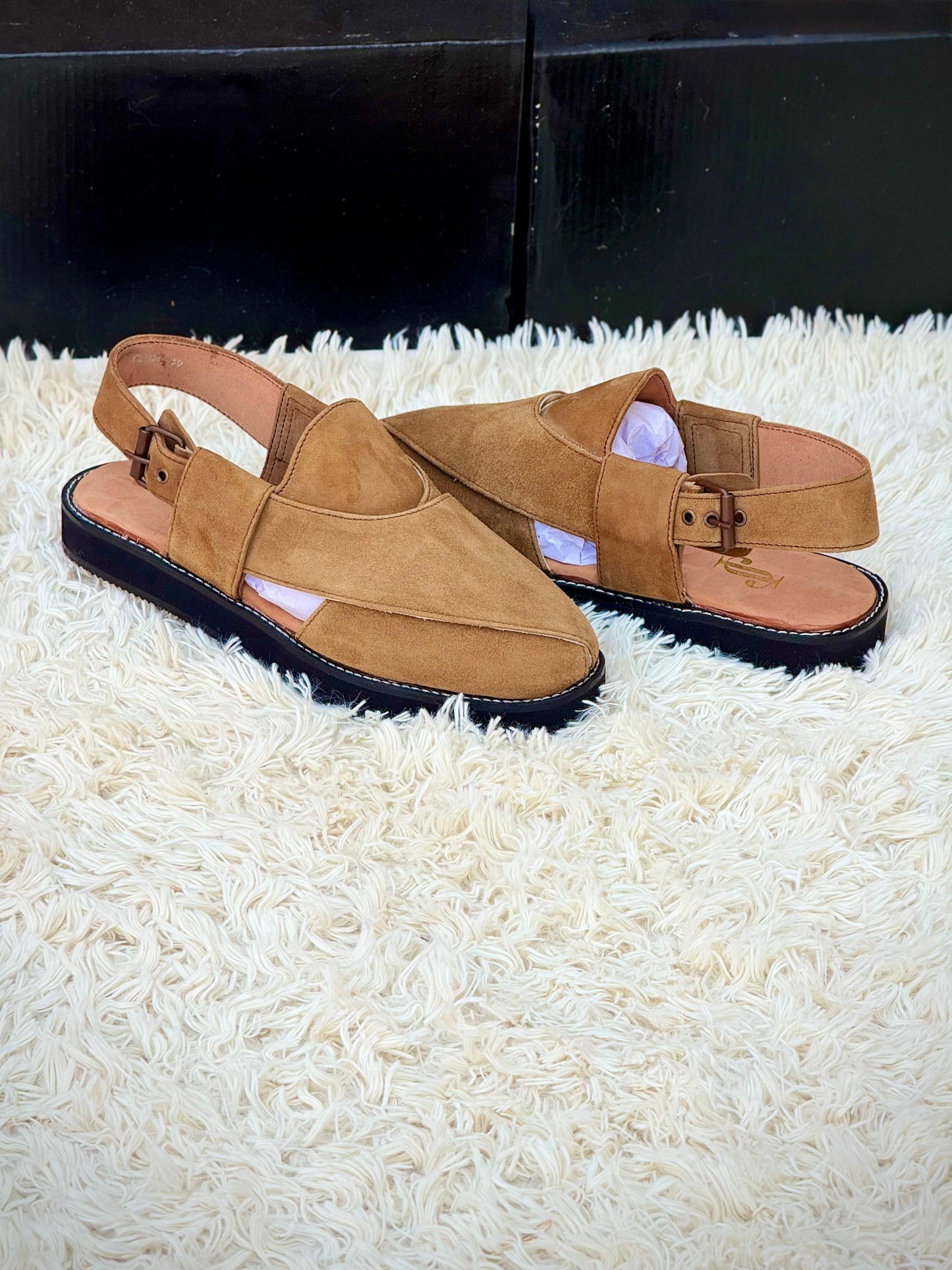 SUEDE CAMEL LEATHER KHERI