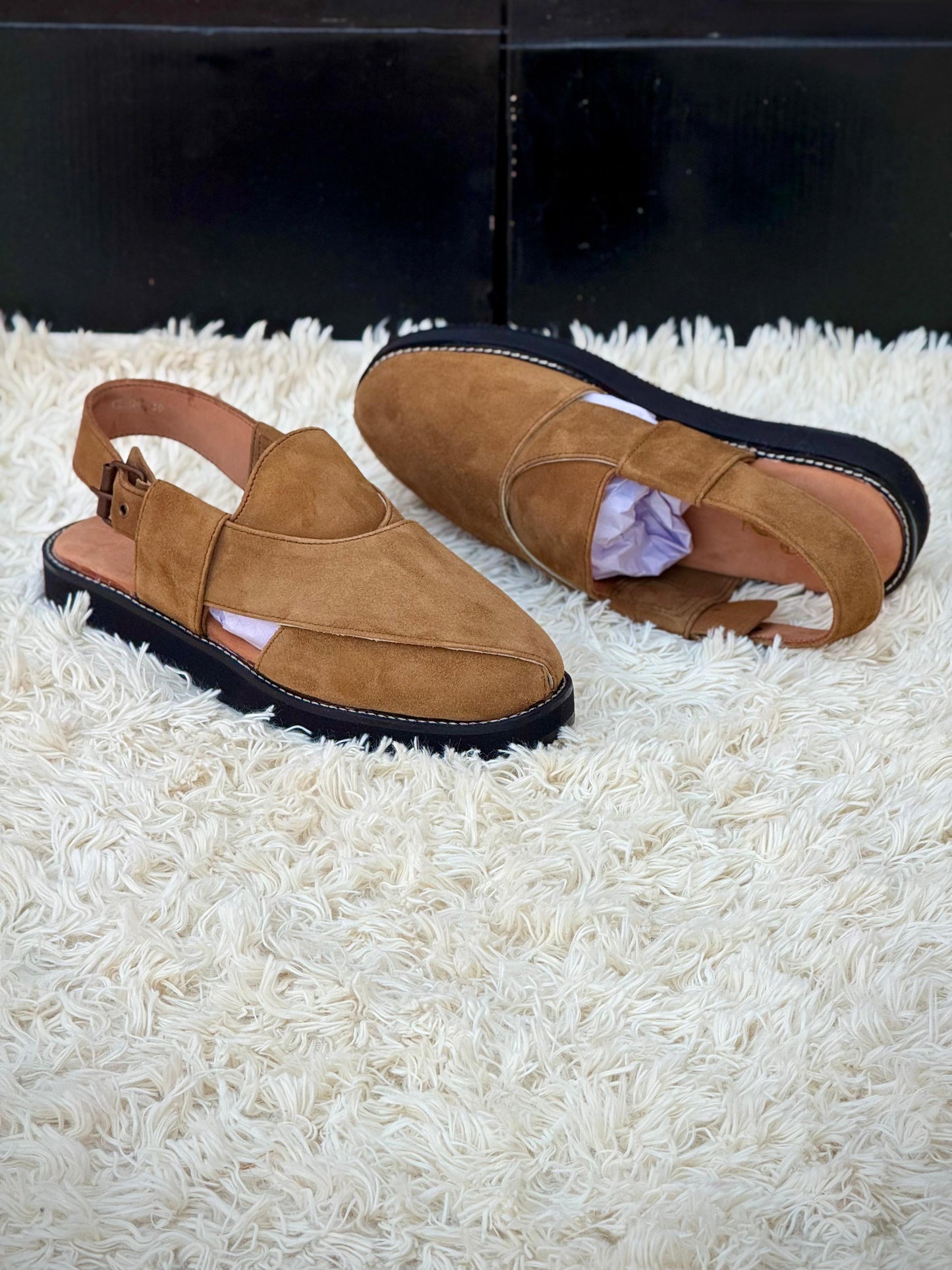 SUEDE CAMEL LEATHER KHERI