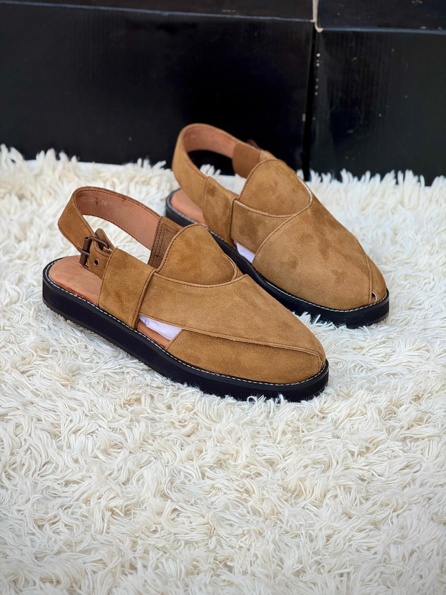 SUEDE CAMEL LEATHER KHERI