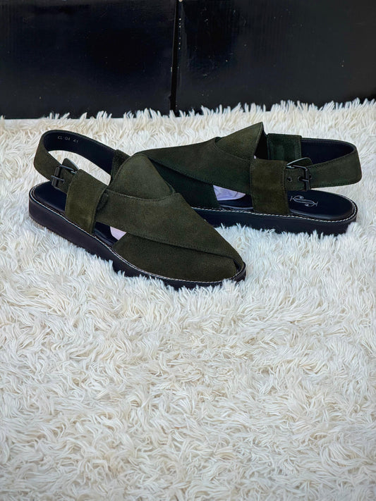 SUEDE GREEN LEATHER KHERI